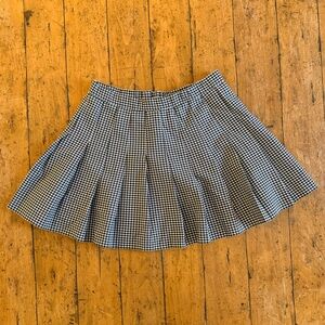 Vintage Gingham Pleated Tennis Skirt.